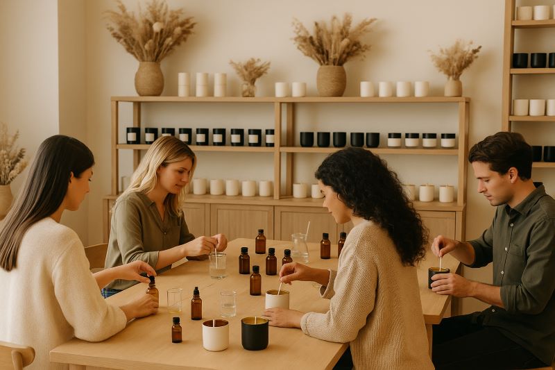 Idée team building créatif Paris - Bougie luxe