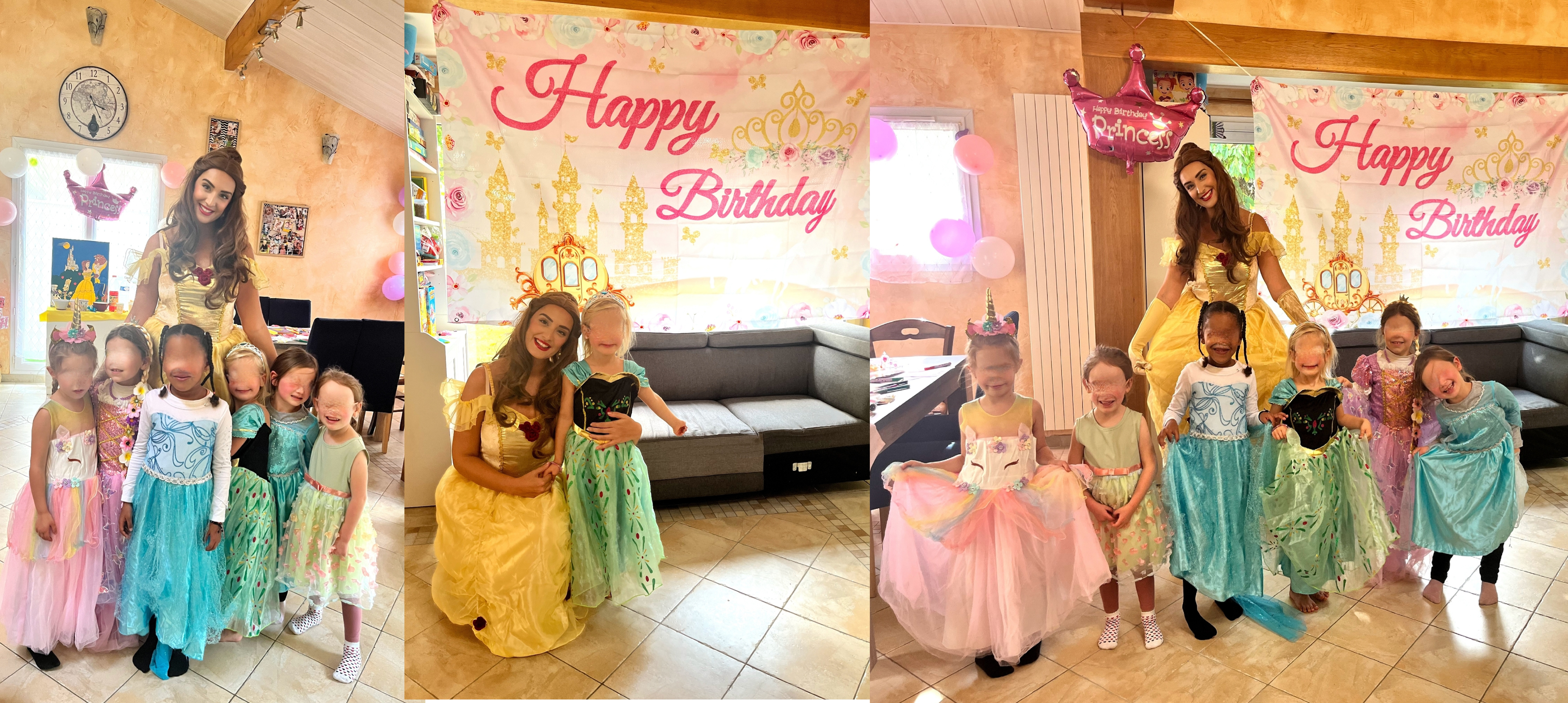 Une princesse animant un anniversaire à domicile